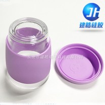 隔熱硅膠瓶套帶杯蓋